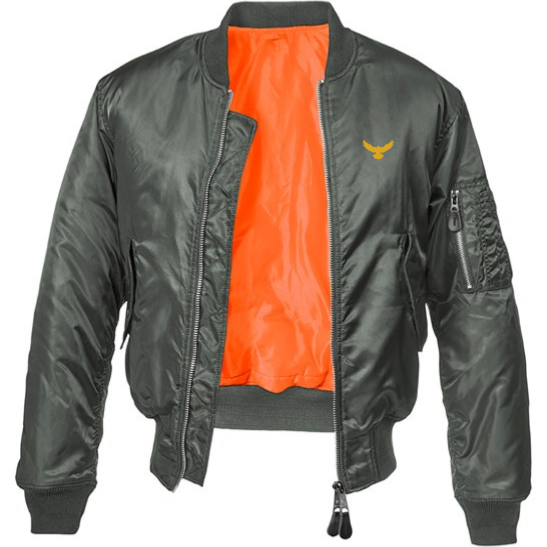 Black and orange bomber jacket hotsell